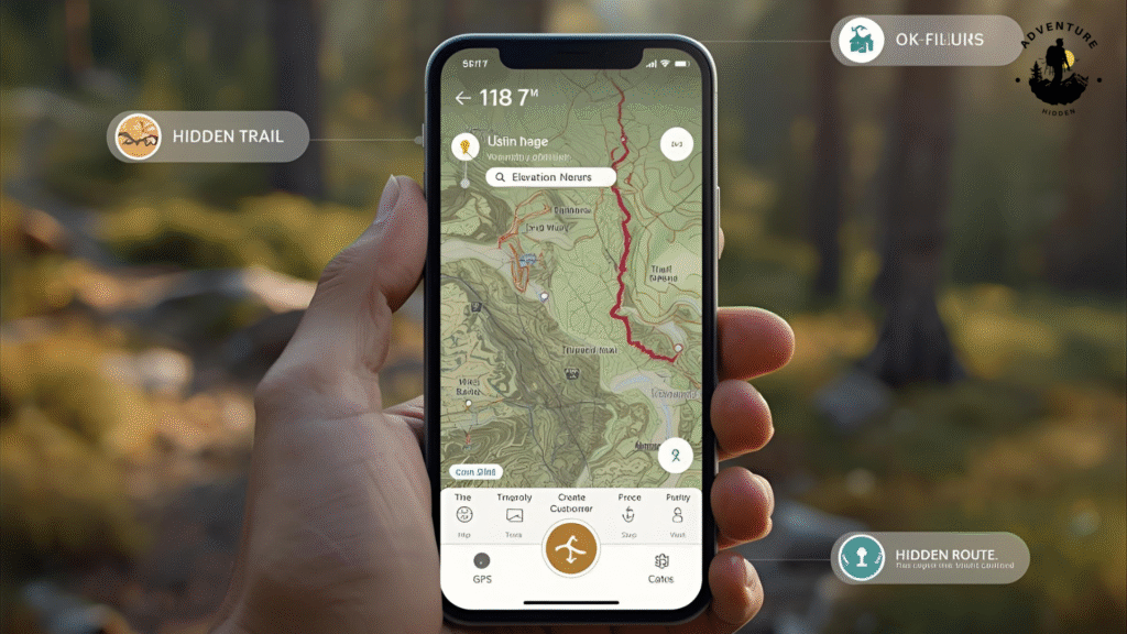 What Makes an App Useful for Finding Hidden Trails?
