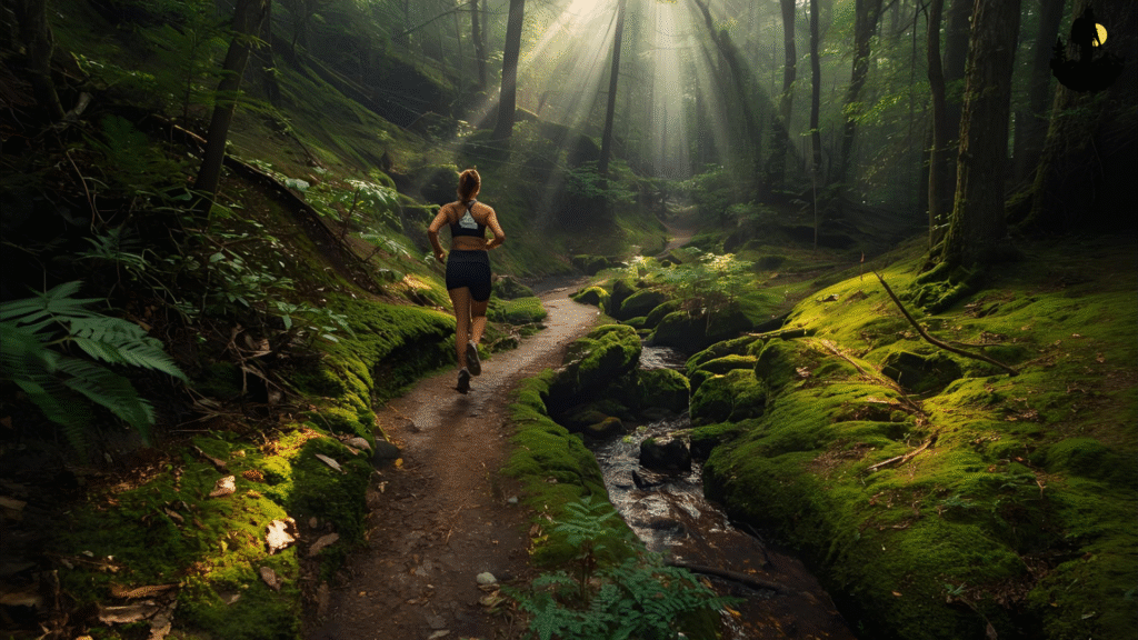 Trail Running Through Hidden Forest Paths
