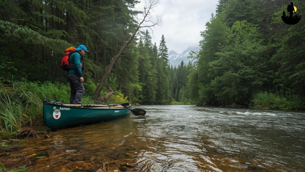 Studying Water Conditions Before Entering Remote Trails